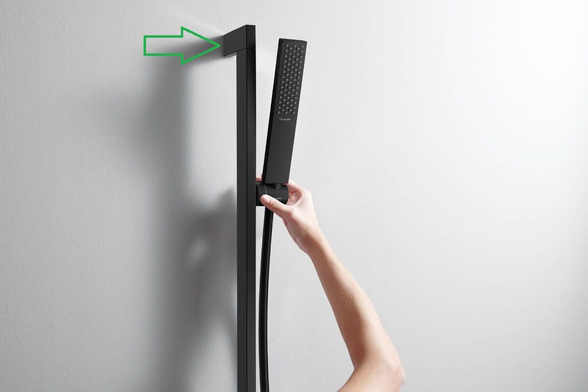 Hansgrohe Náhradný uzáver pre pripojenie sprchovej tyče, čierny matný 94729670