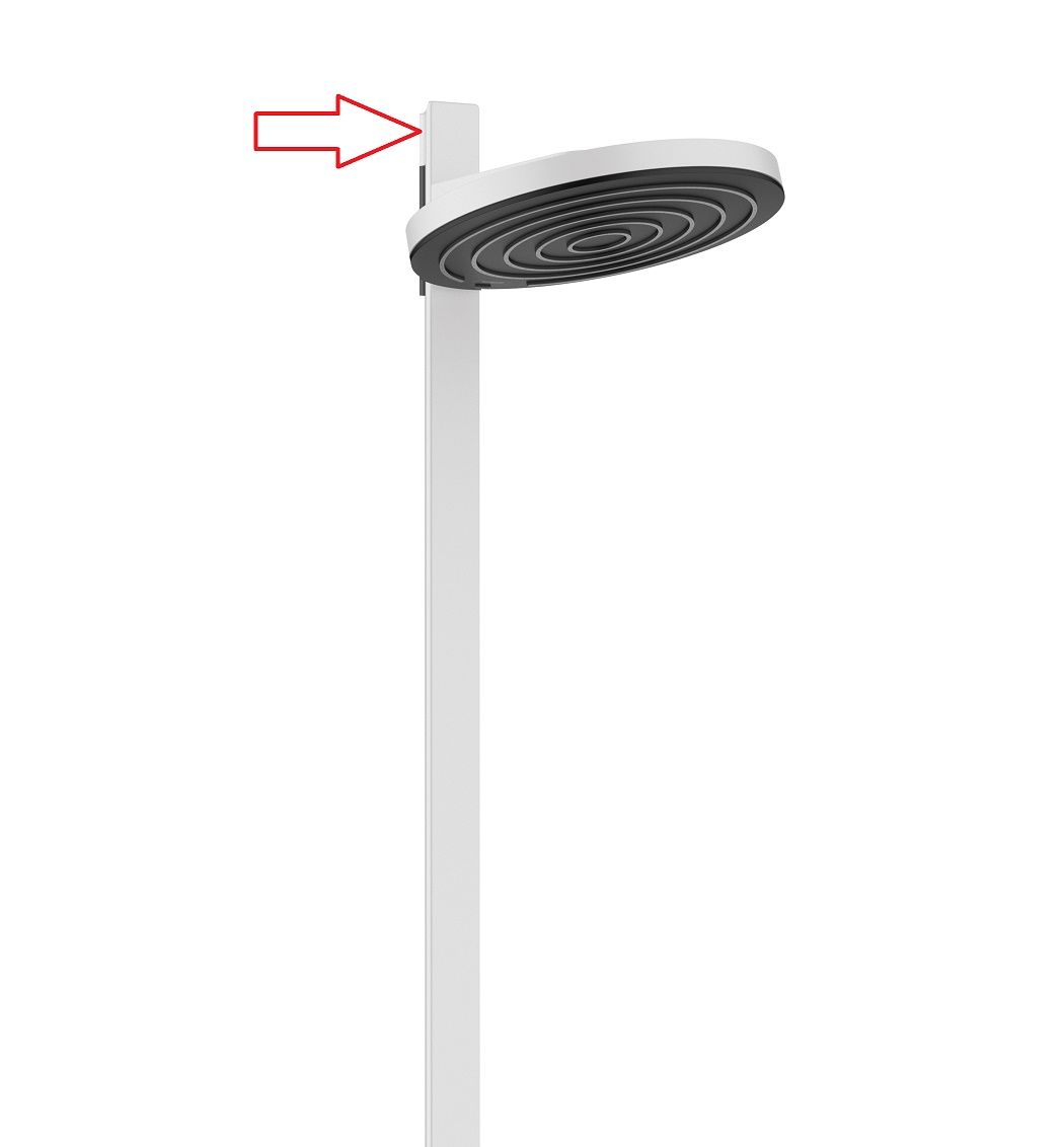 Hansgrohe Náhradný uzáver pre štvorcovú sprchovú tyč, biely matný 94518700
