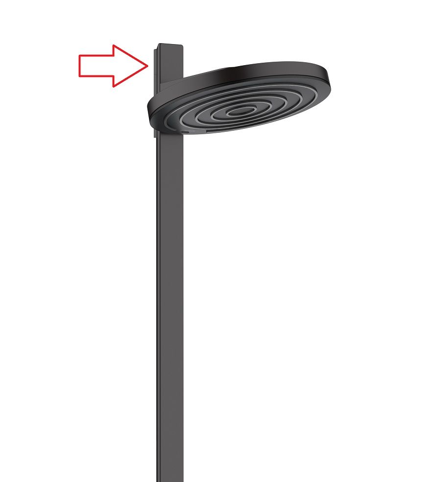 Hansgrohe Náhradný uzáver pre štvorcovú sprchovú tyč, čierny matný 94518670
