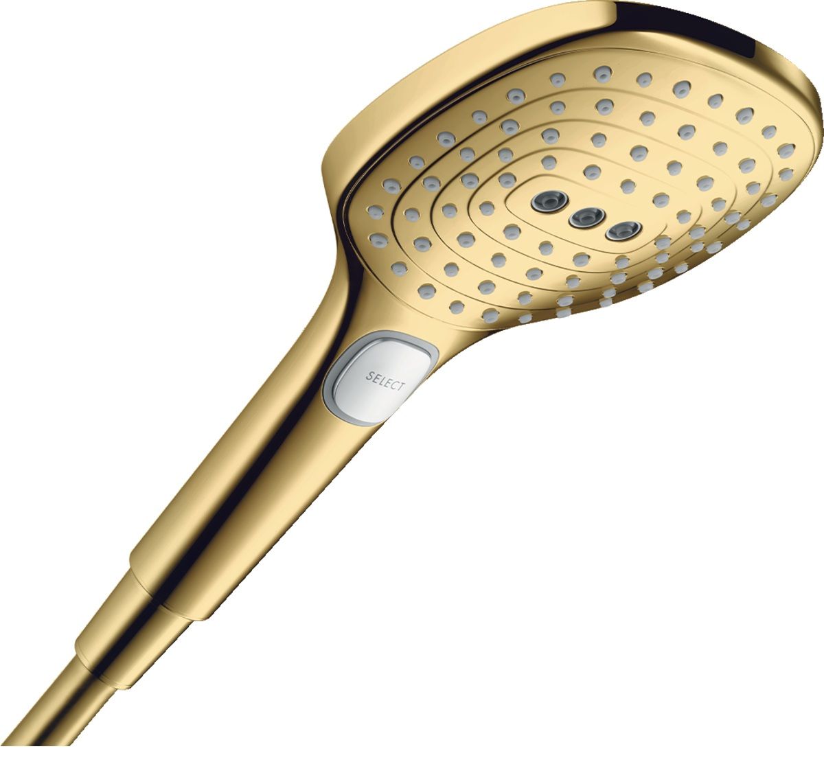 Hansgrohe Raindance Select E Ruční sprcha 3jet, EcoSmart +, zlatá lesk 28729990