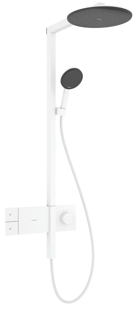 Hansgrohe Raindance Alive S Showerpipe Sprchová súprava s termostatom, EcoSmart, 1 jet, matná biela 24583700