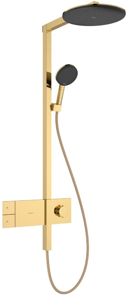 Hansgrohe Raindance Alive S Showerpipe Sprchová súprava s termostatom, EcoSmart, 1 jet, lesklá zlatá 24583990