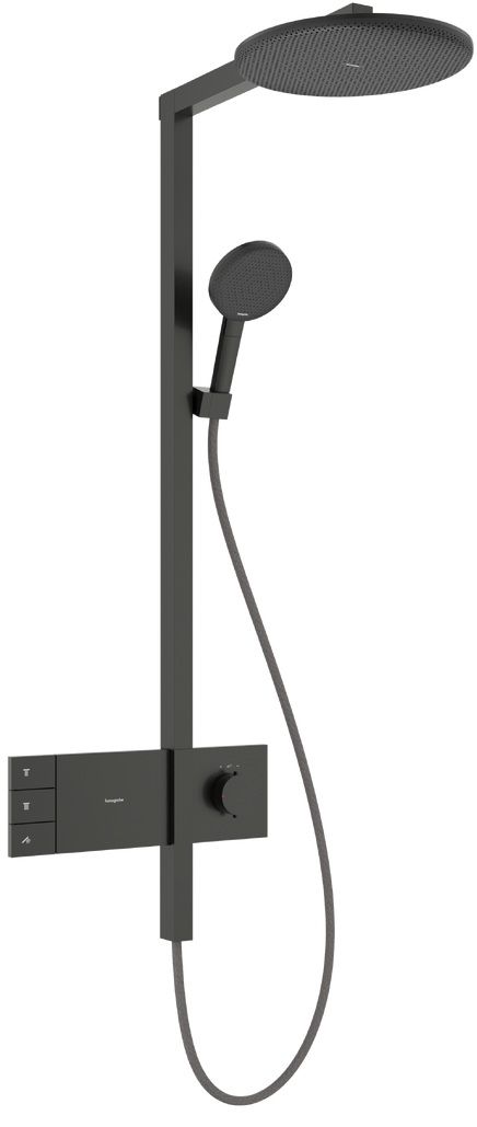 Hansgrohe Raindance Alive S Sprchová súprava s termostatom, EcoSmart, 2 jet, kartáčovaný čierny chróm 24596340