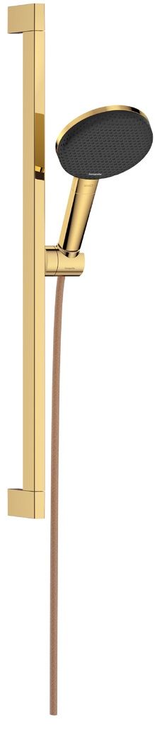 Hansgrohe Raindance Alive Select S, EcoSmart, Sprchová sada so sprchovou tyčou, 65 cm, 3jet, zlatá lesklá 24600990