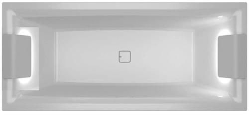 Riho Nehybná vaňa s podsvietením 180x80 cm, vrátane sifónu