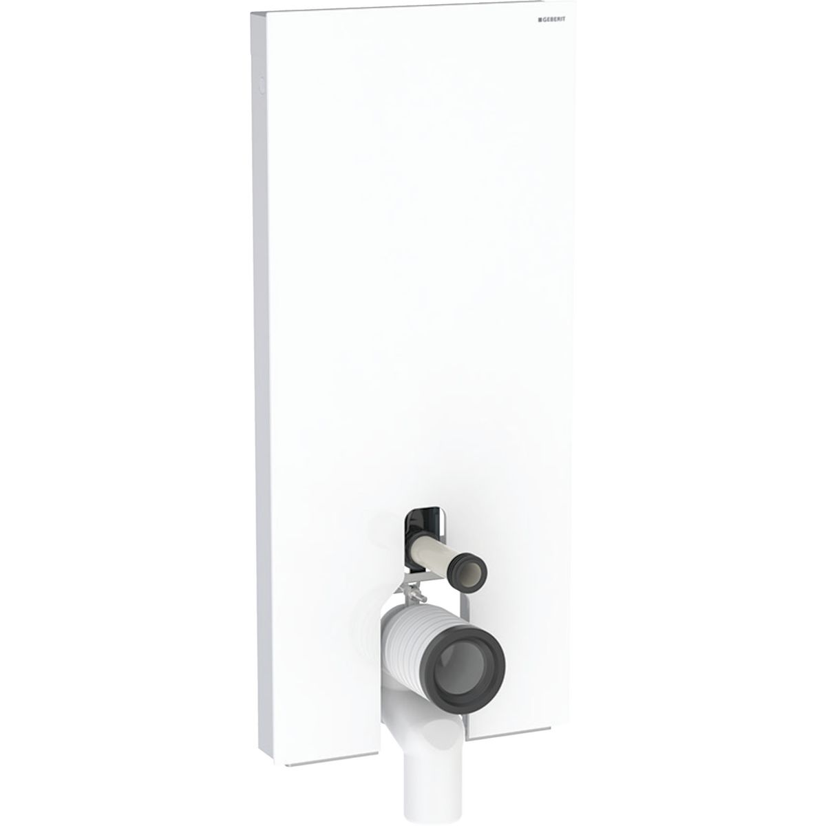 Geberit Modul Monolit pre stojace WC, 114 cm, sklo biele/hliník 131.033.SI.5