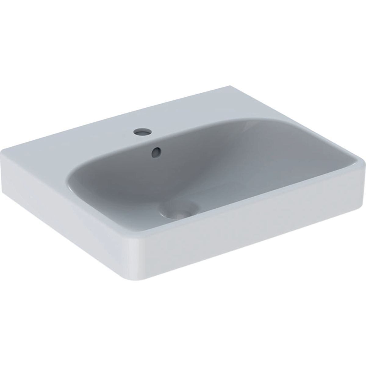 Geberit Smyle štvorcové umývadlo 50 cm, biele 500.256.01.1