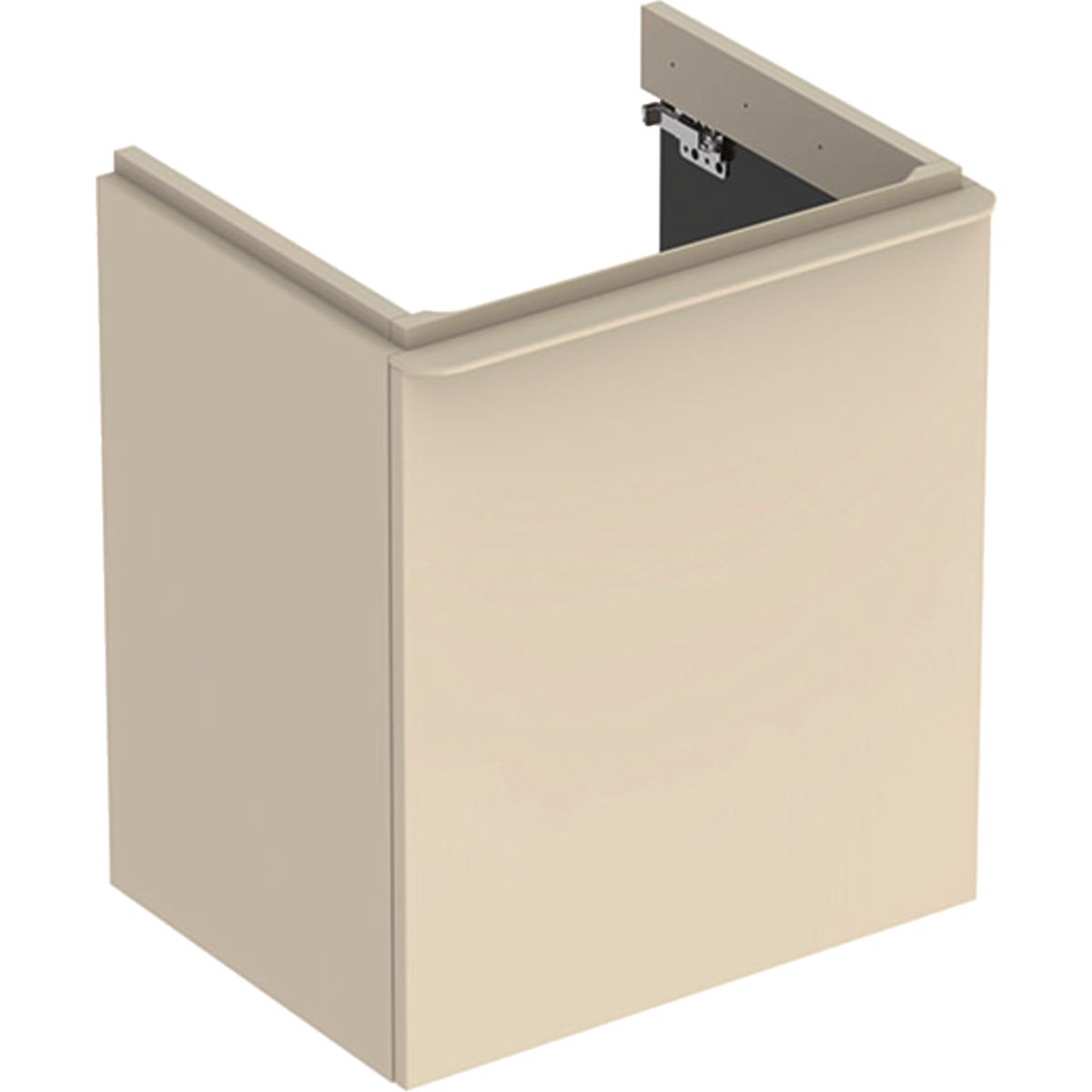 Geberit Smyle Square Kúpeľňová skrinka pod umývadlo 53,6 cm pravá, pieskovo sivá 500.365.JL.1