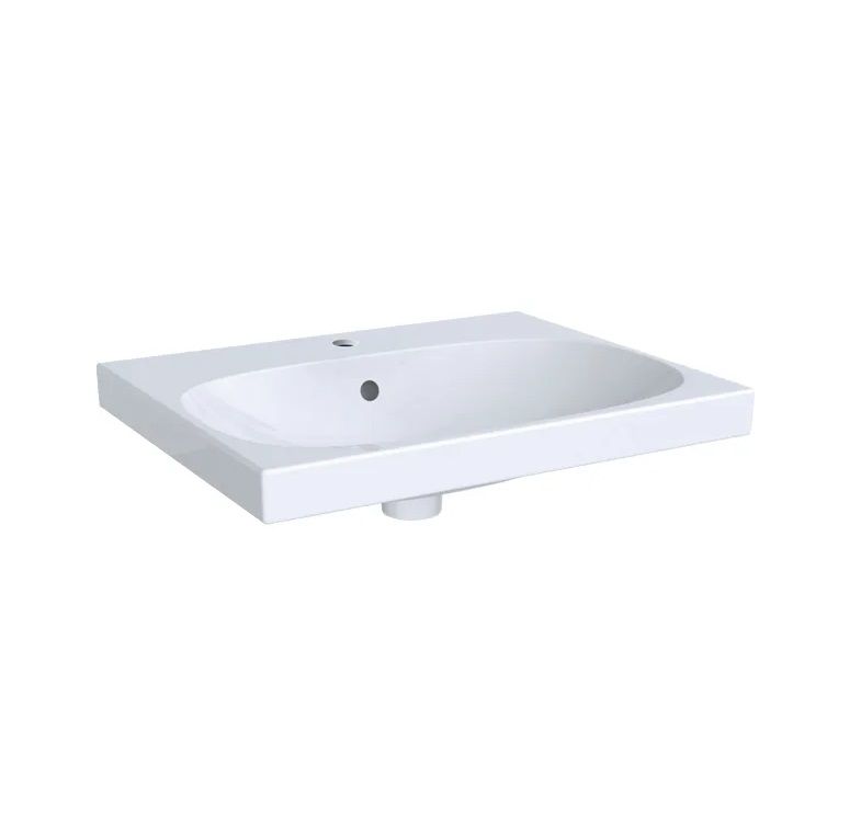 Geberit Acanto Umyvadlo 60x48,2 cm, přepad, otvor pro baterii, bílá/KeraTect 500.620.01.8