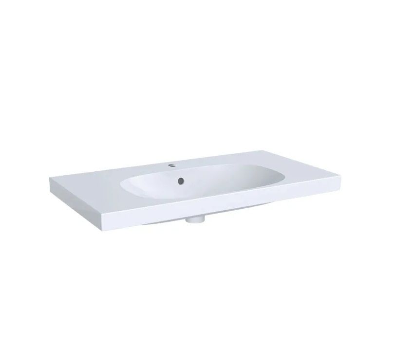 Geberit Acanto Umyvadlo 90x48,2 cm s odkládací plochou, otvor pro baterii, přepad, bílá 500.623.01.2