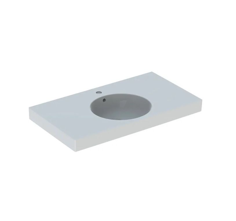 Geberit Preciosa II Umyvadlo 90x50 cm s plochou a otvorem, bílá 123290000