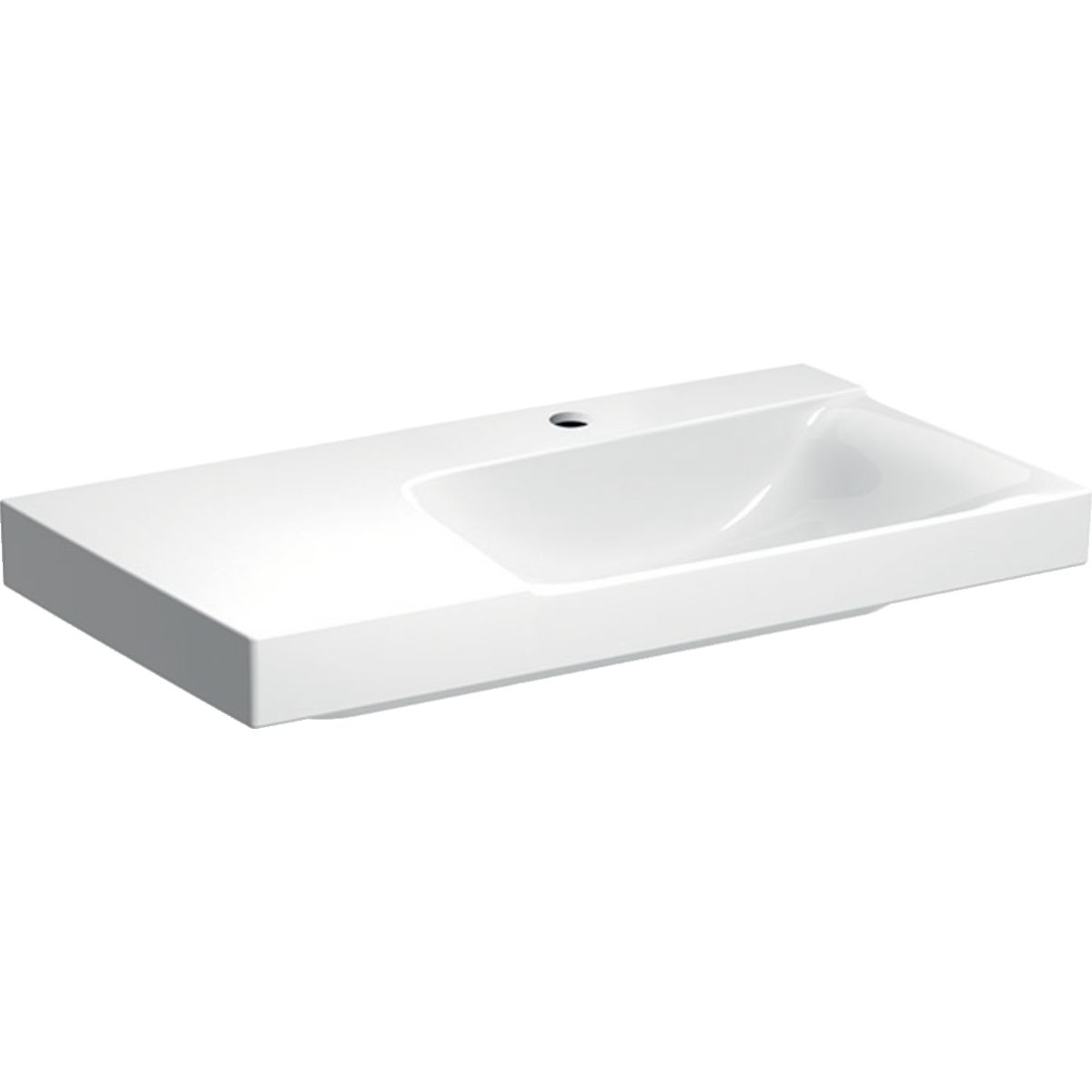 Geberit Xeno2 Umývadlo 90 cm s odkladacou plochou vľavo, biela/KeraTect 500.535.01.1