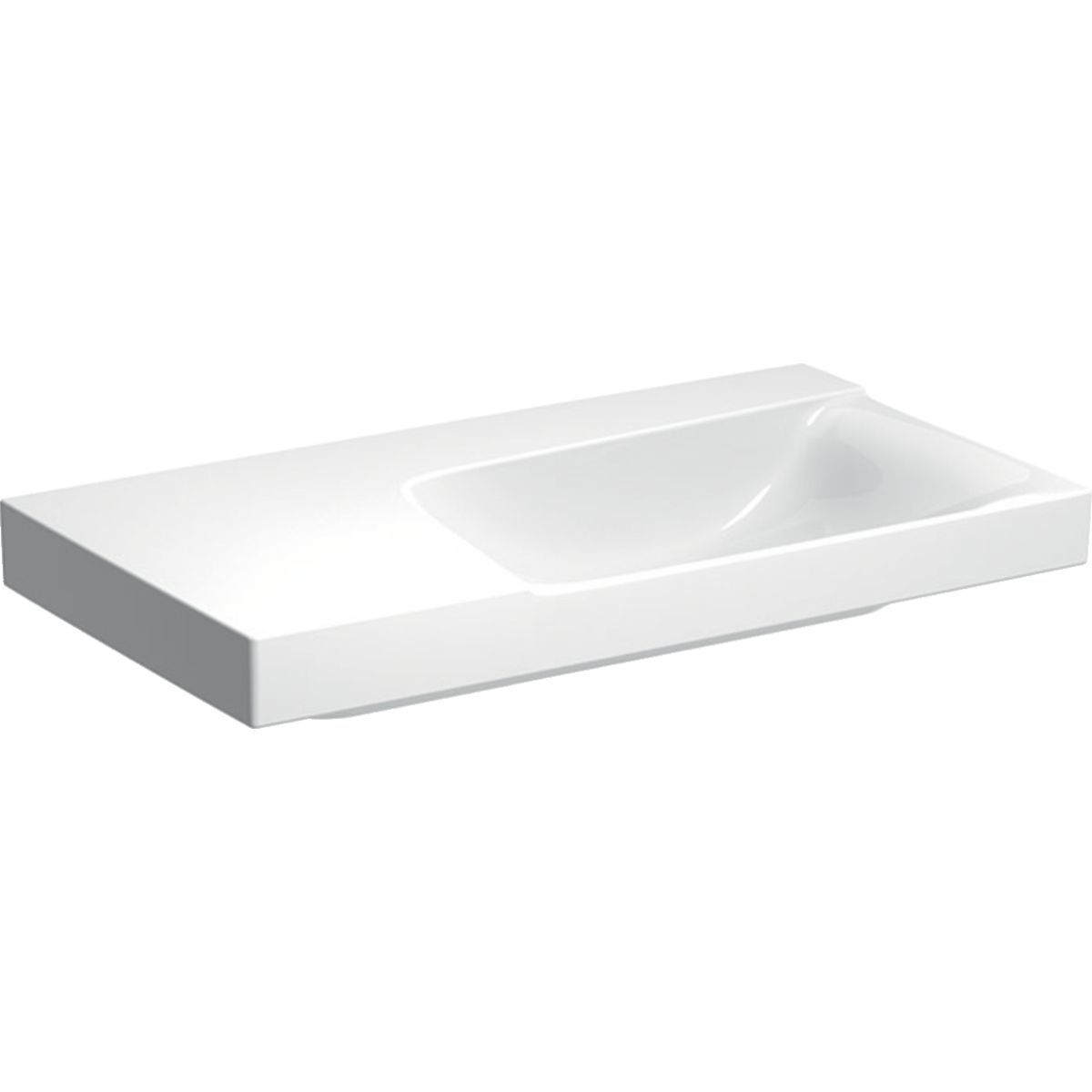 Geberit Xeno2 Umývadlo 90 cm s odkladacou plochou vľavo, biela/KeraTect 500.536.01.1
