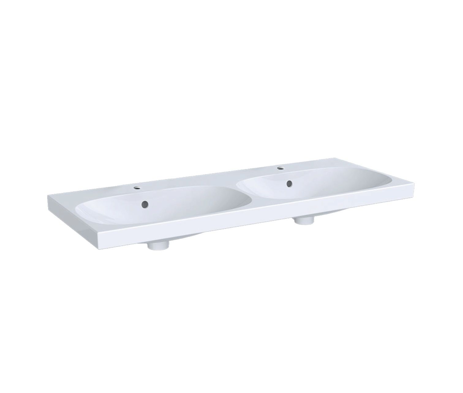Geberit Dvojumyvadlo 120x48,2 cm, otvor pro baterii, přepad, bílá KeraTect 500.627.01.8