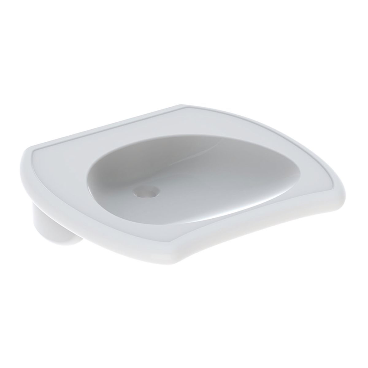 Geberit Vitalis Bezbariérové umývadlo 65 x 60 cm bez prepadu, biele 121565000
