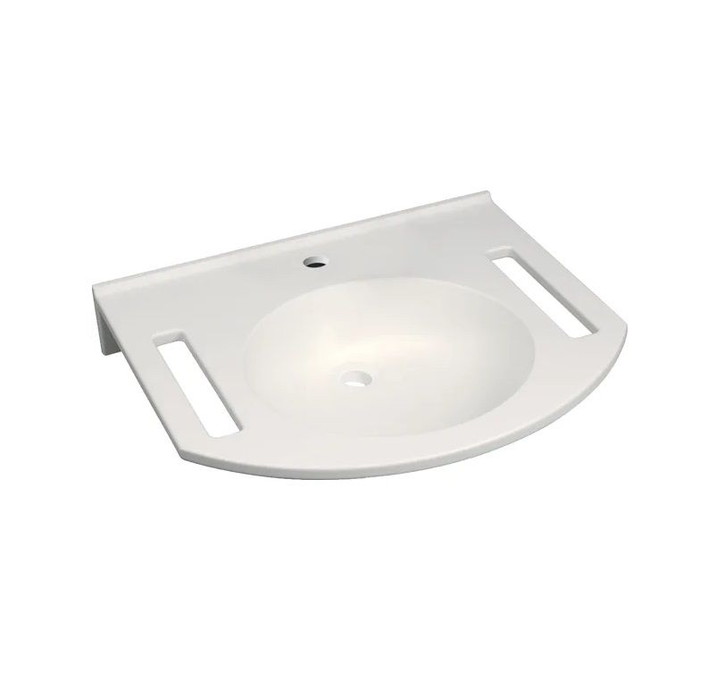 Geberit Publica Umyvadlo bezbariérové 60x55 cm, otvor pro baterii, alpská bílá 402160016