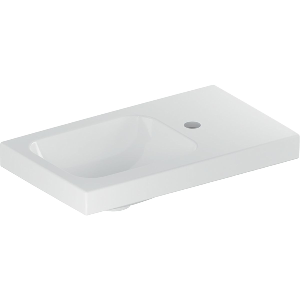 Geberit iCon Light Umývátko s odkládací plochou, KeraTect, otvor pro baterii vpravo, 53 cm, 501.832.00.2