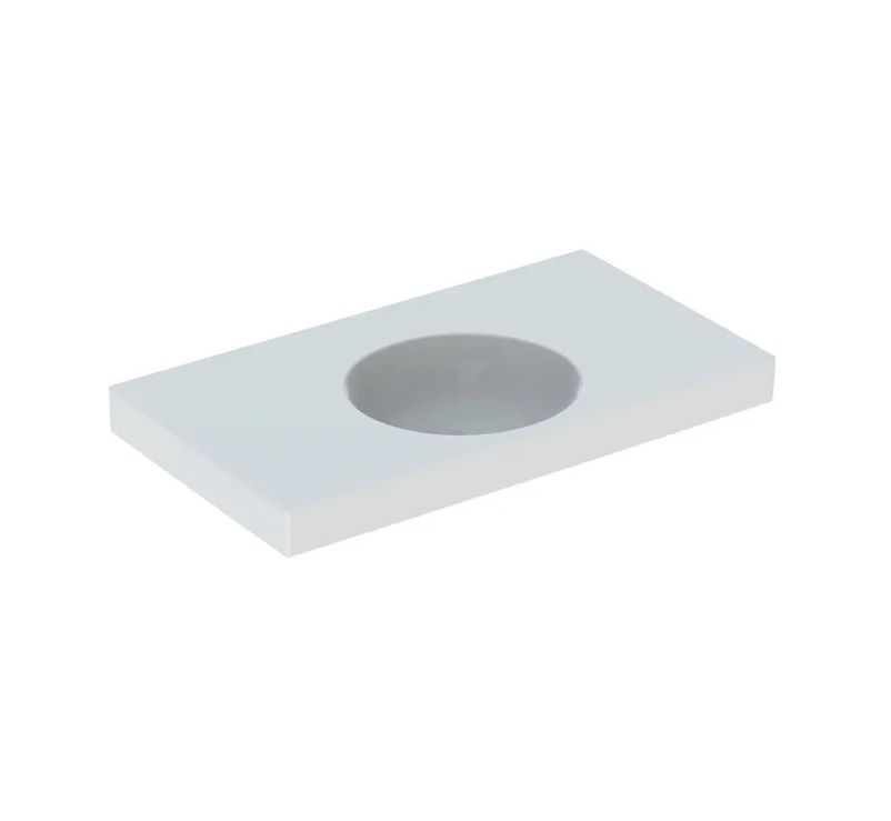 Geberit Preciosa II Umyvadlo 90x50 cm s odkládací plochou, bez otvoru, bílá 123291000