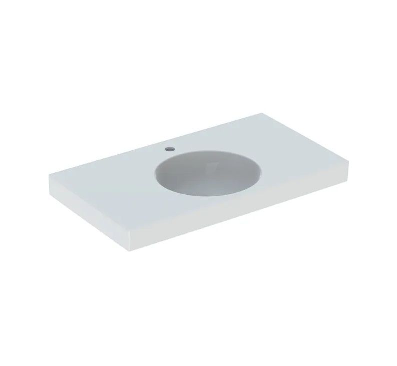 Geberit Preciosa II Umyvadlo 90x50 cm s odkládací plochou a otvorem, bílá 123292000