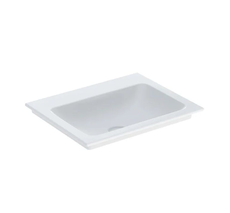 Geberit One Umyvadlo nábytkové 60x48 cm, bez otvoru, vývod svislý, Bílá/KeraTect 505.011.01.1