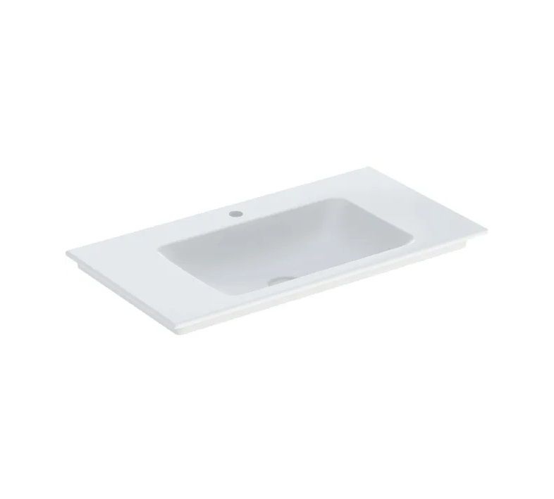 Geberit One Umyvadlo nábytkové 90x48 cm, otvor uprostřed, vývod svislý, Bílá/KeraTect 505.010.01.3