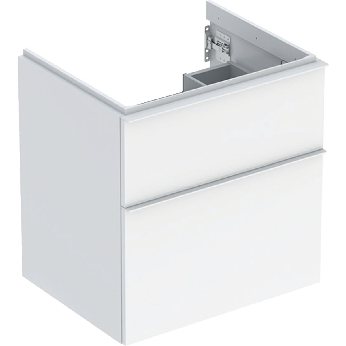 Geberit iCon Skrinka pod umývadlo 59,2 x 61,5 cm, biela lesklá, úchytka biela matná 502.303.01.1