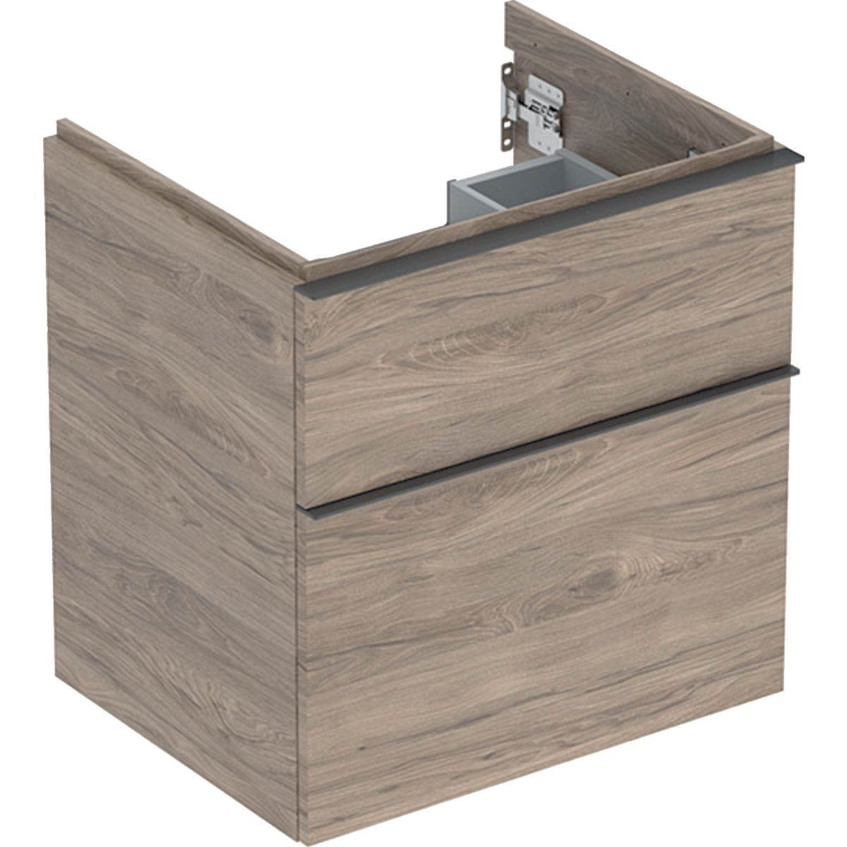 Geberit iCon Skrinka pod umývadlo 59,2 x 61,5 cm, orech hickory, úchytka láva matná 502.303.JR.1