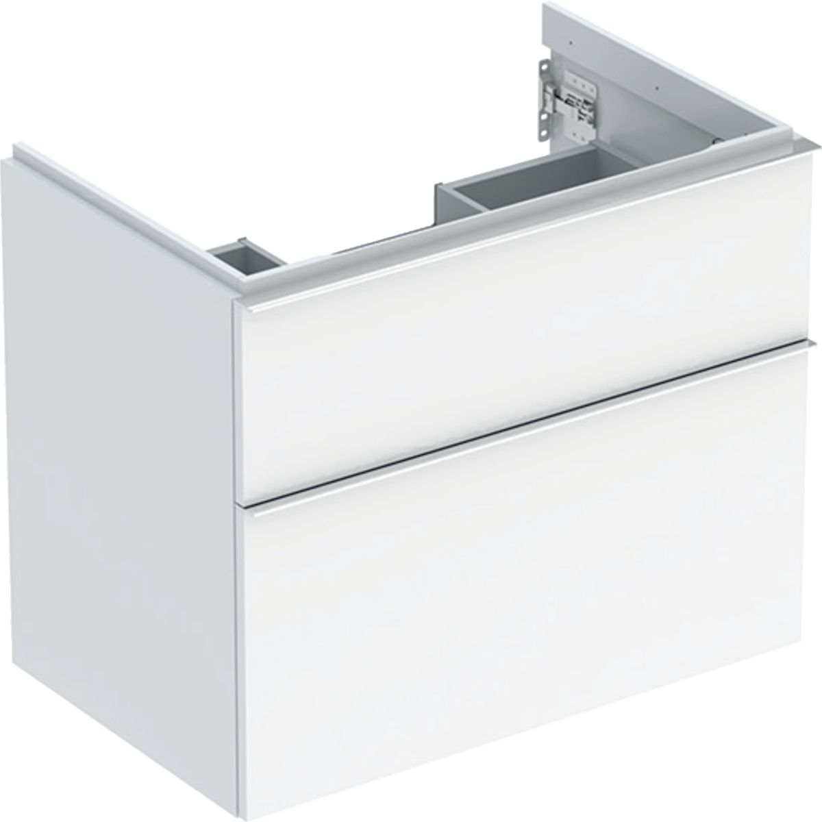 Geberit iCon Skrinka pod umývadlo 74 x 61,5 cm, biela lesklá, rukoväť lesklý chróm 502.304.01.2