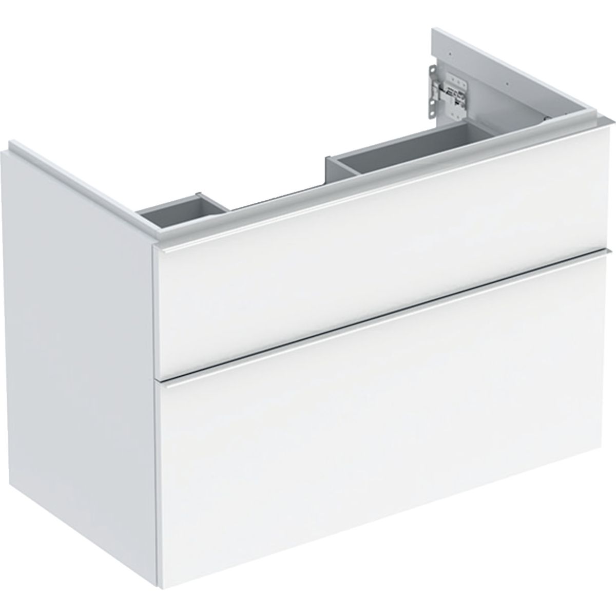 Geberit iCon Skrinka pod umývadlo 88,8 x 61,5 cm, biela lesklá, úchytka lesklý chróm 502.305.01.2