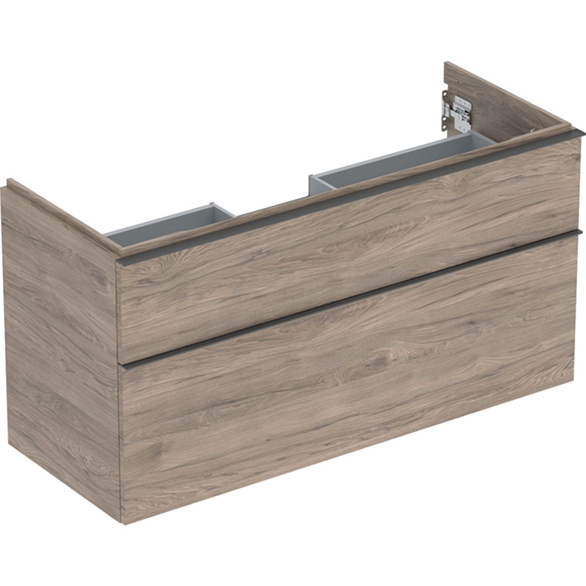 Geberit iCon Skrinka pod umývadlo 118,4 x 61,5 cm, orech hickory, rukoväť láva matná 502.306.JR.1