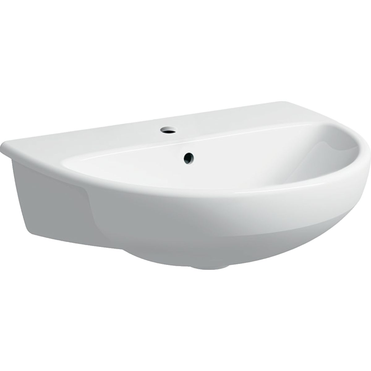 Geberit Selnova Umývadlo s polospádom 55x44x cm, biele 500.311.01.7