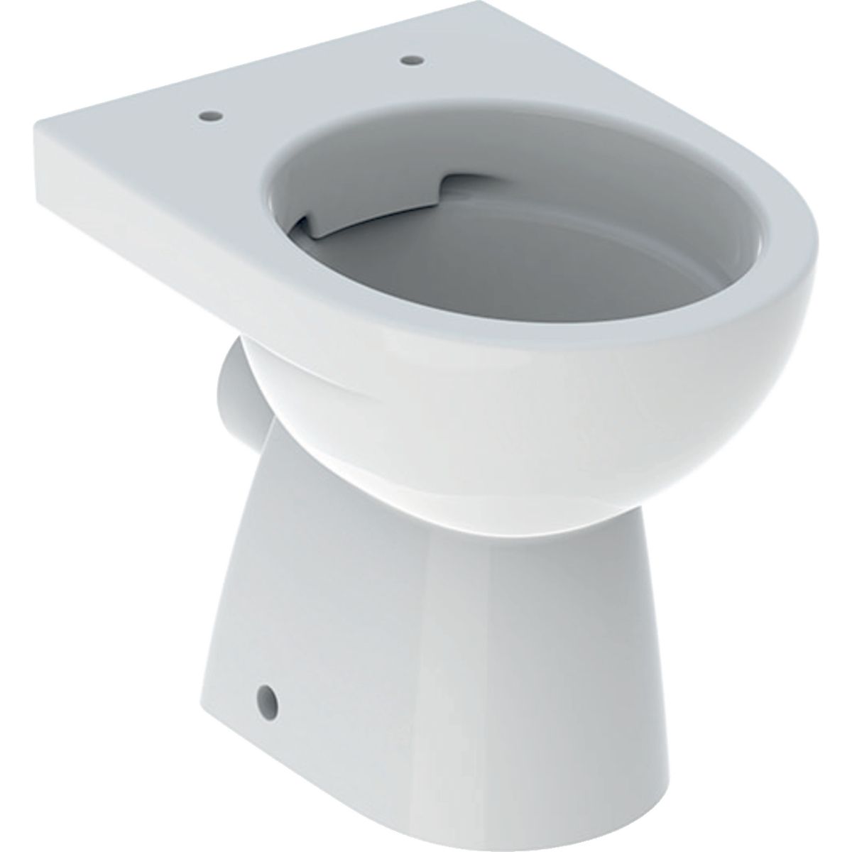 Geberit Selnova stojaci záchod s hlbokým splachovaním, horizontálny vývod, čiastočne uzavretý tvar, Rimfree, biely 500.480.01.7