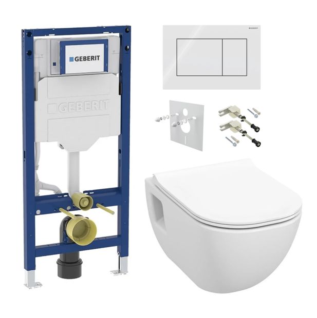 Geberit Set modulu do sadrokartónu, WC Diana New a tlačidlá, biela KBE017