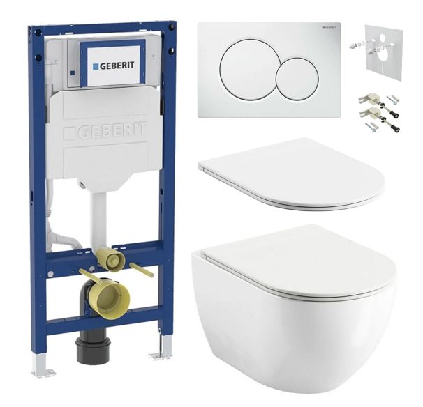Geberit Set modulu do sadrokartónu, WC Urban City a tlačidlá, biela KBE019