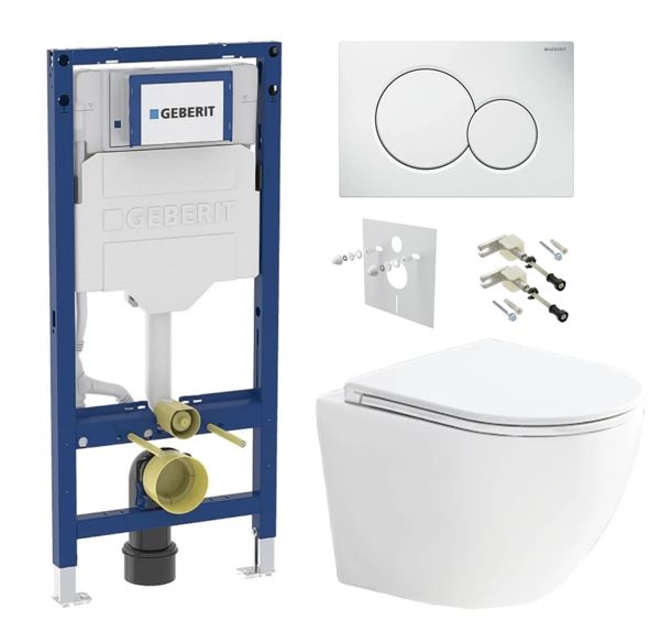 Geberit Set modulu do sadrokartónu, WC Urban a tlačidlá, biela KBE028