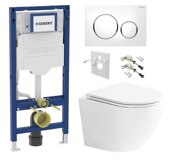 Geberit Set modulu do sadrokartónu, WC Urban a tlačidlá, biela/chróm KBE031