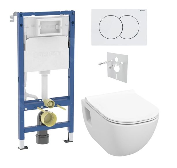 Geberit Set modulu do sadrokartónu, WC Diana New a tlačidlá, biela KBE110