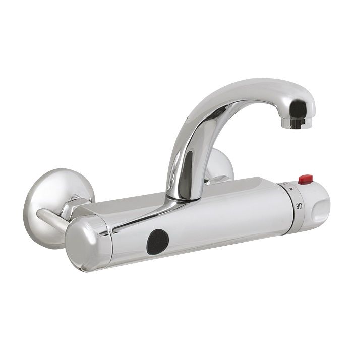 Sanela Elektronická vaňová termostatická batéria, rozstup 10 cm - k zdroju, chróm SLU 25K