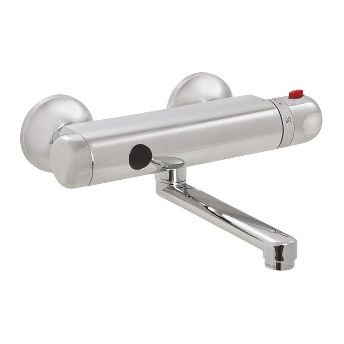 Sanela Elektronická vaňová termostatická batéria, rozstup 10 cm - pre batérie, chróm SLU 25SBK