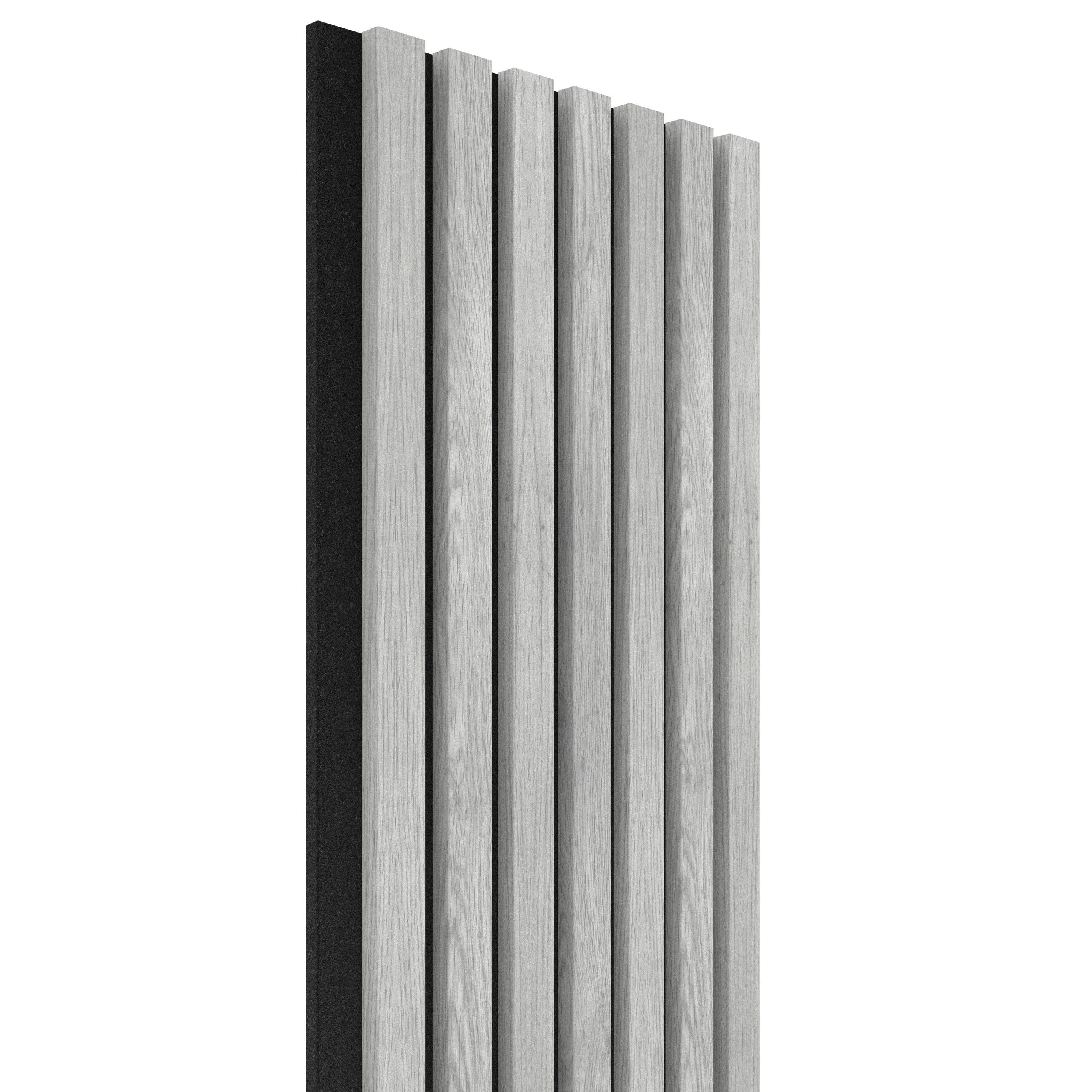 EBS Akustický panel Oak light grey 28,5x275 cm lamely na plsti