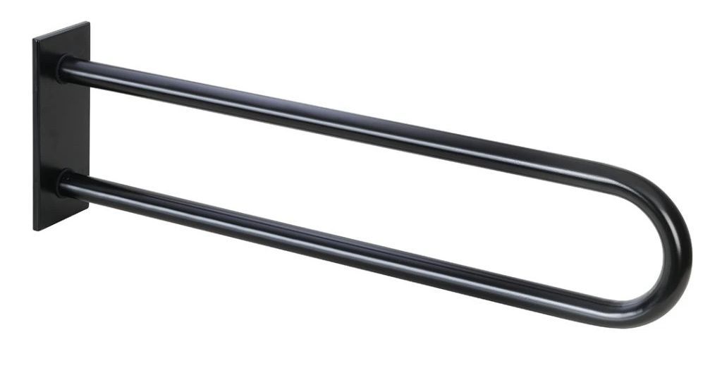 Bemeta Help Podporná madlo v tvare U, 813 mm, čierne s krytom 301707460