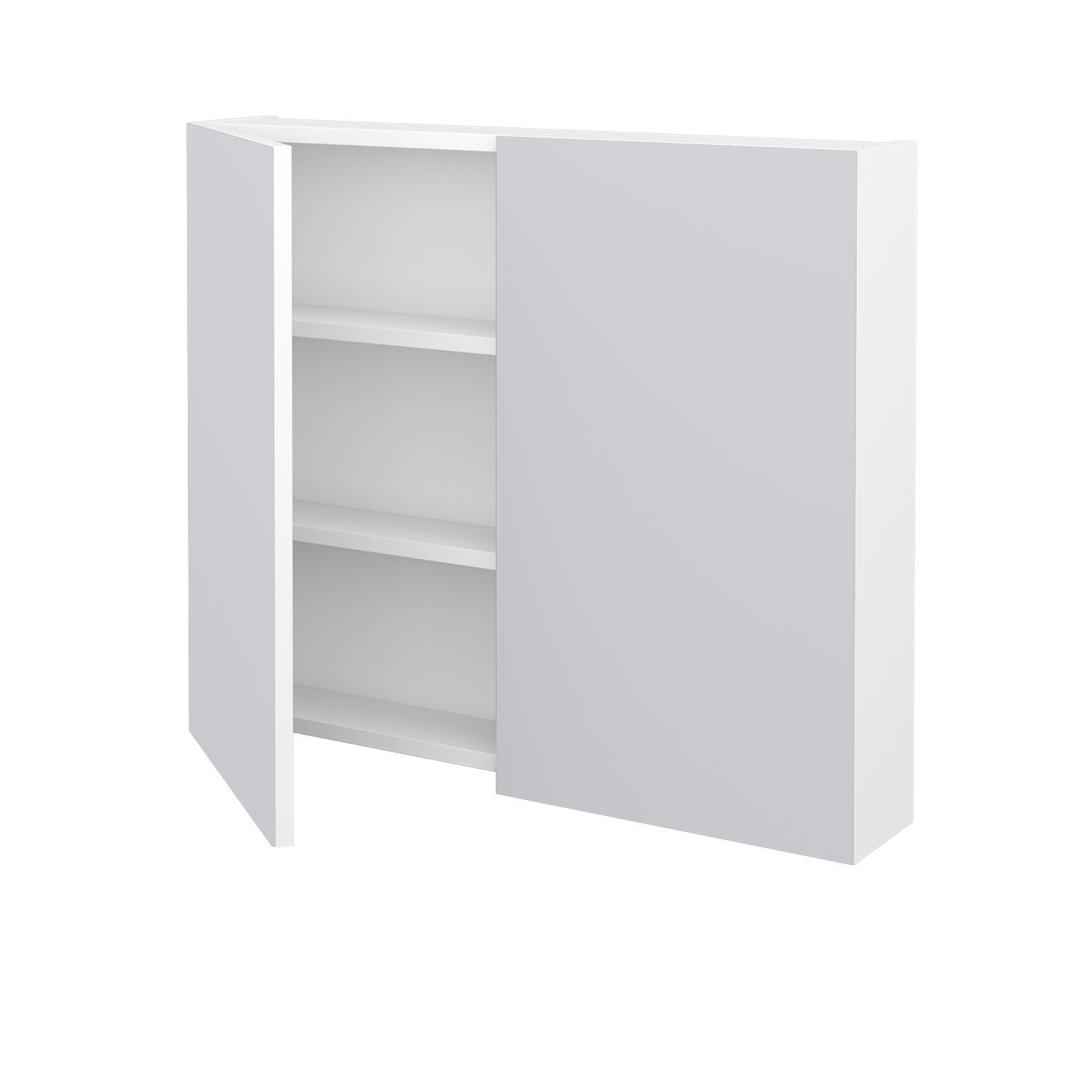 Dřevojas Dvoudveřová galerka 80 cm, bílá lesk 29039-N01