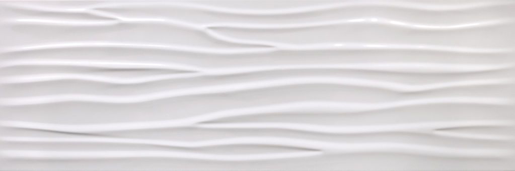 EBS Glaciar dekor 30x90 wave biely lesklý