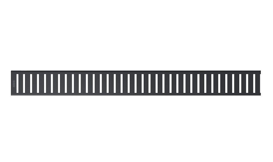 Alcadrain Čierna mriežka Pure pre lineárny podlahový žľab 95 cm, čierno-matná PURE-950BLACK