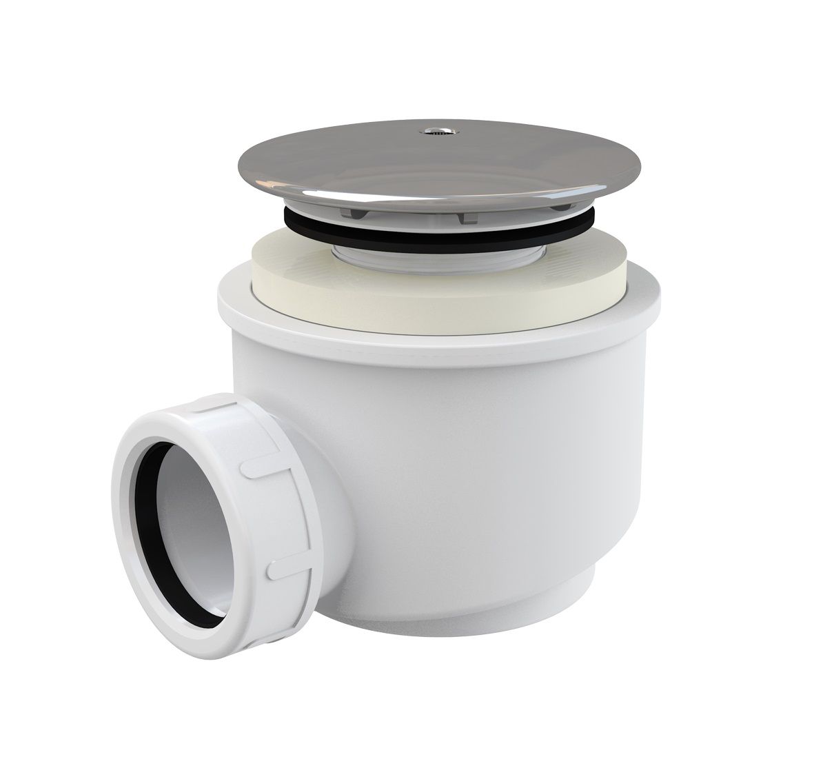 Alcadrain Sifón pre sprchové vaničky s odtokovým otvorom 60 mm, chróm A47CR-60