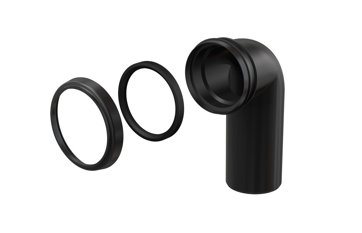 Alcadrain Odpadové koleno kompletné DN90/90 M908