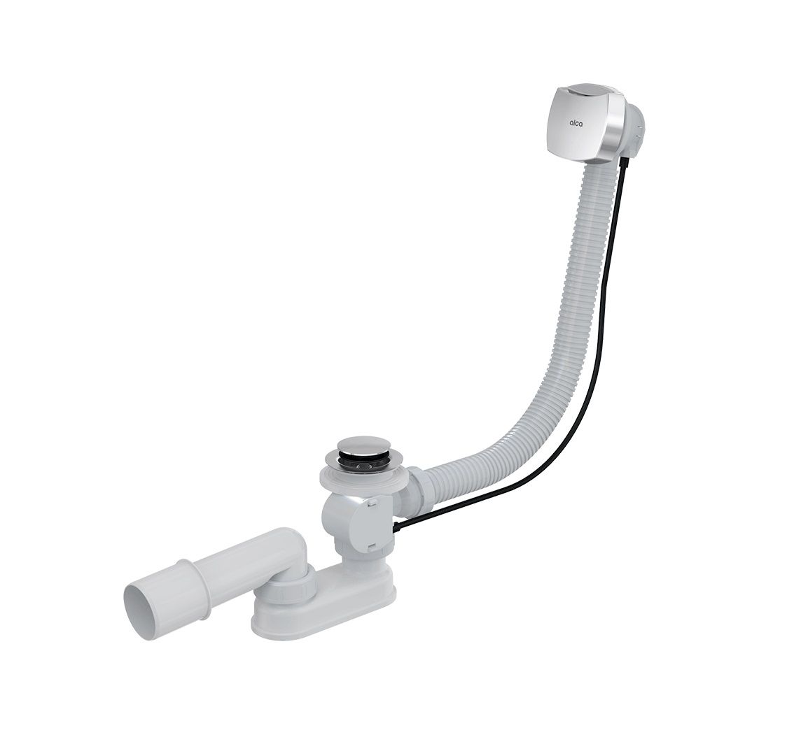 Alcadrain Automatický vaňový sifón komplet 100 cm, chróm A51CR-100