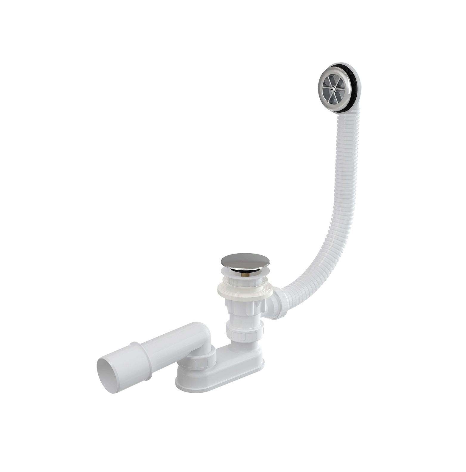 Alcadrain Vaňový sifón Click-clack 100 cm, chróm A505CRM-100