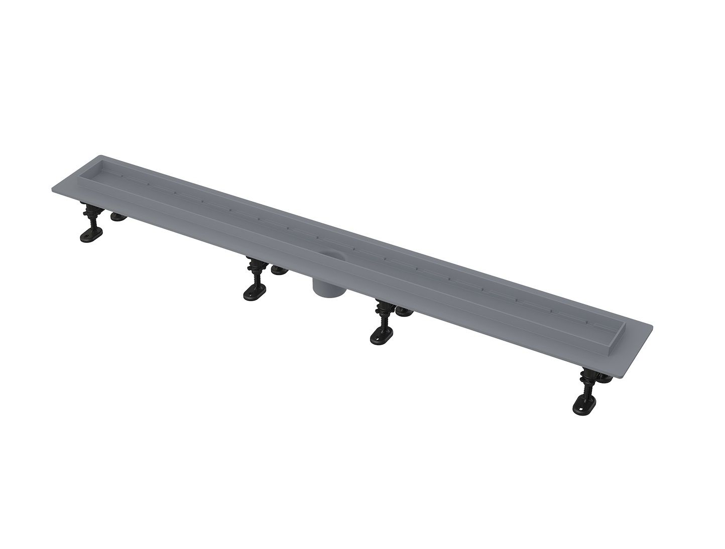 Alcadrain Optimal Podlahový žľab 85 cm s okrajom na vloženie perforovanej mriežky alebo dlaždíc, bez zápachovej zátky APZ2012-850