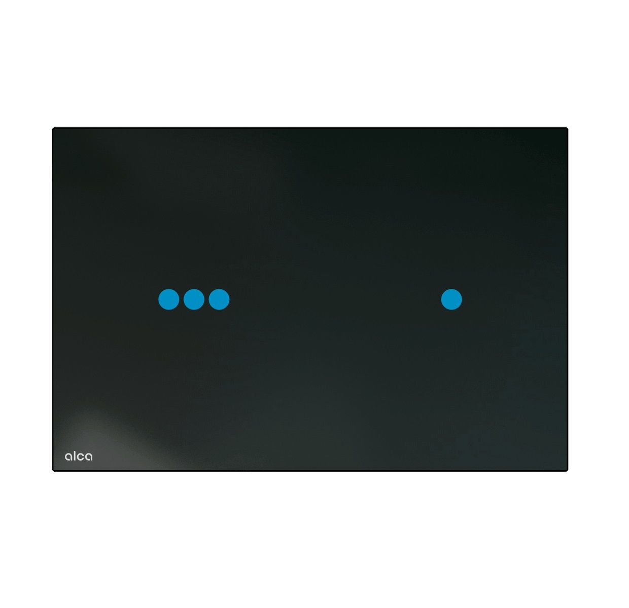 Alcadrain Ovládacie tlačidlo sklo-čierne NIGHT LIGHT-3-SLIM